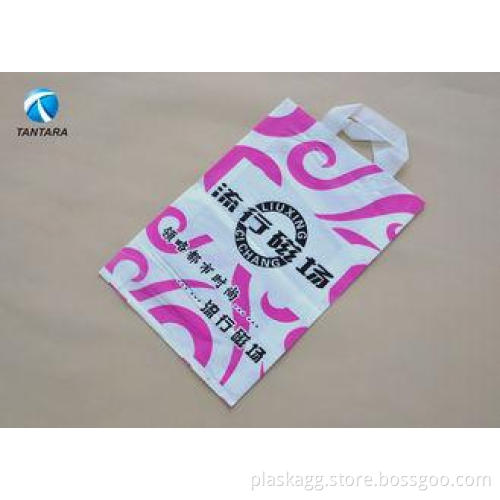 Biodegradable polythene clothes bags with custom logo print
